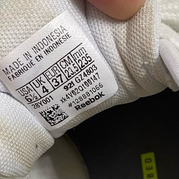 REEBOK • White + Neon Zig Dynamic Running Shoes Sneakers - Picture 8 of 9